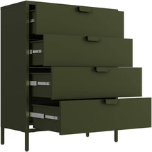 Load image into Gallery viewer, Fraser Country: Milan Metal Storage 4 Drawers - Olive Green
