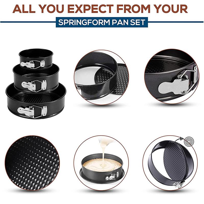 OZZYCOOK 100pcs Round Springform Cake Pan Set with Decorating Tools