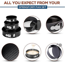 Load image into Gallery viewer, OZZYCOOK 100pcs Round Springform Cake Pan Set with Decorating Tools