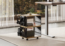 Load image into Gallery viewer, Gorilla Office - Storage Trolley With Pegboards &amp; Accessories (Black - Wood)