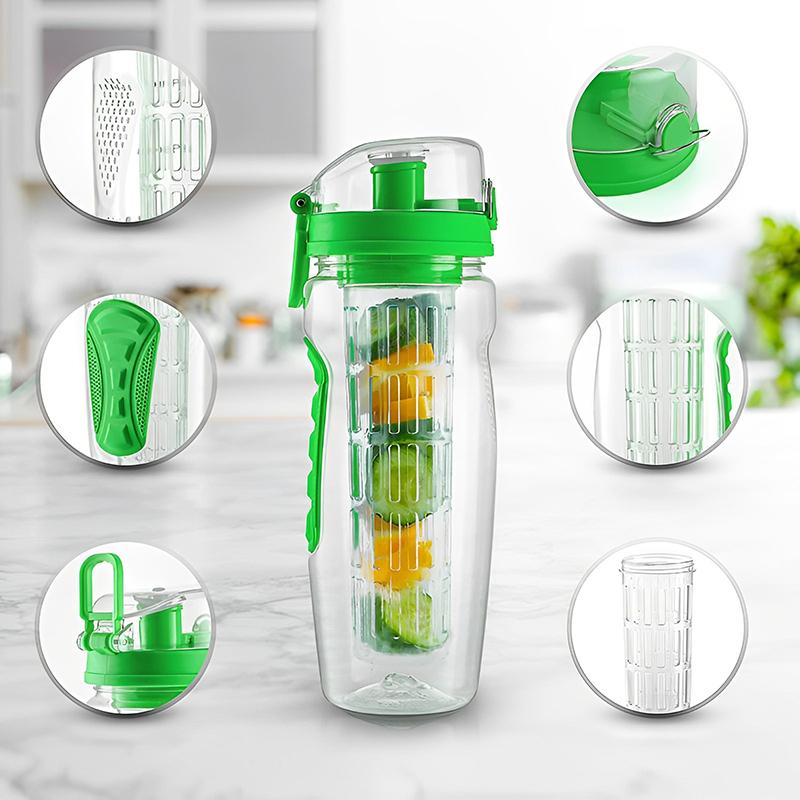 HYPERANGER 960ml Fruit Infuser Water Bottle - Green