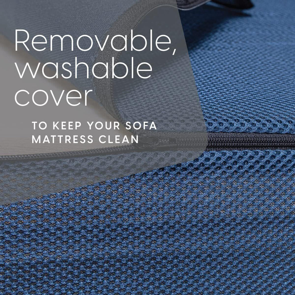 Fraser Country: Single - Tri-Fold Foam Folding Mattress and Sofa Bed (Navy)