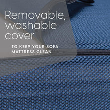 Load image into Gallery viewer, Fraser Country: Single - Tri-Fold Foam Folding Mattress and Sofa Bed (Navy)