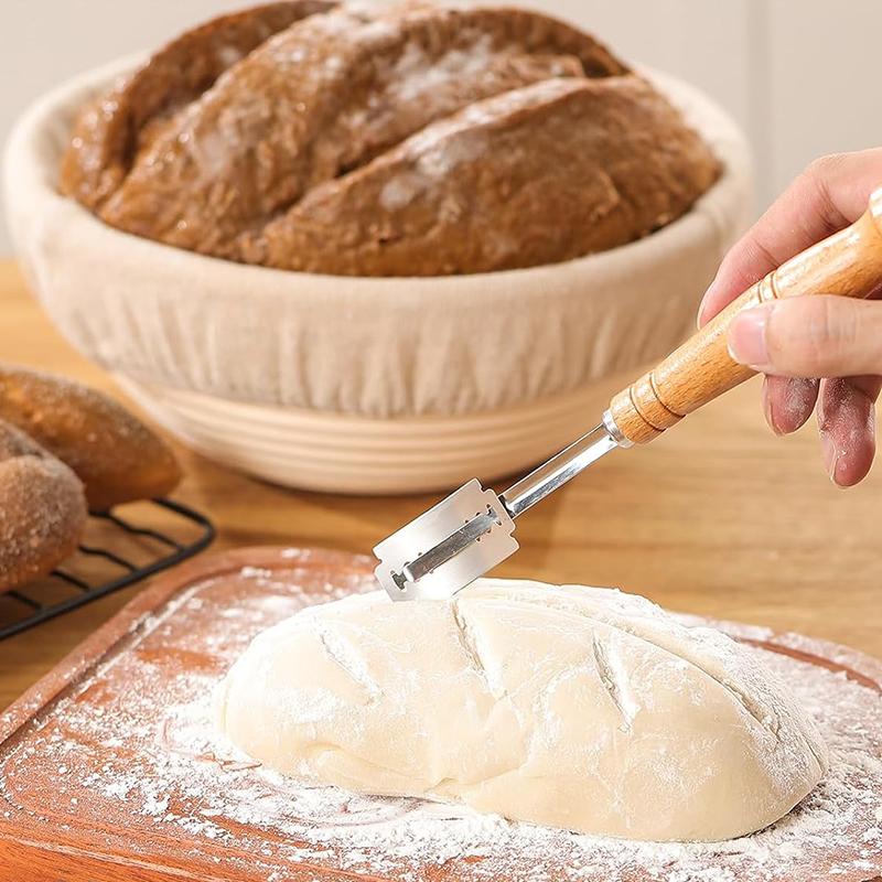 OZZYCOOK Sourdough Starter Kit with Bread Proofing Basket