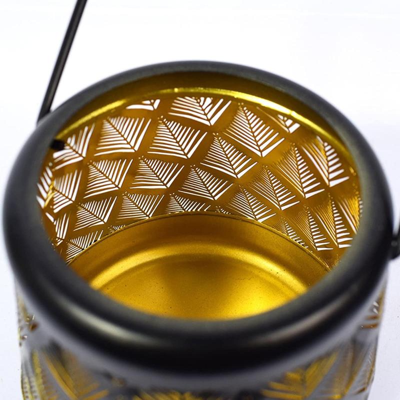 LUMIRO Iron Kettle Hollow Projection LED Solar Lanterns