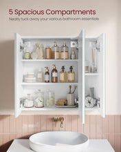 Load image into Gallery viewer, VASAGLE Bathroom Wall Cabinet with Mirror