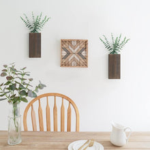 Load image into Gallery viewer, GREENYHAVEN 2 Pack Wall Planter Vase with Artificial branches - Wood