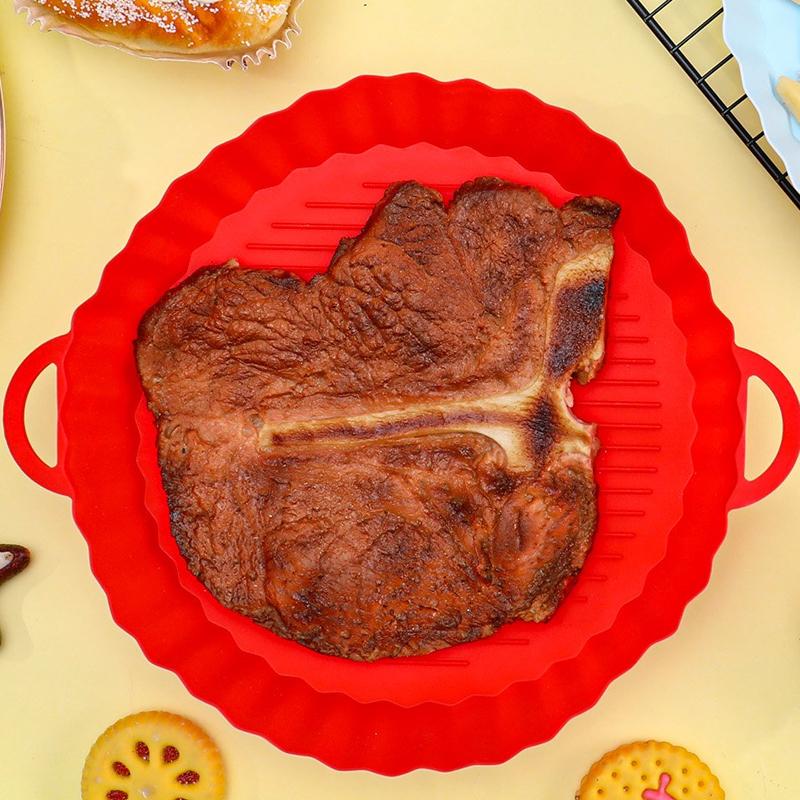 Reusable Air Fryer Silicone Liner - Red (21.6cm)