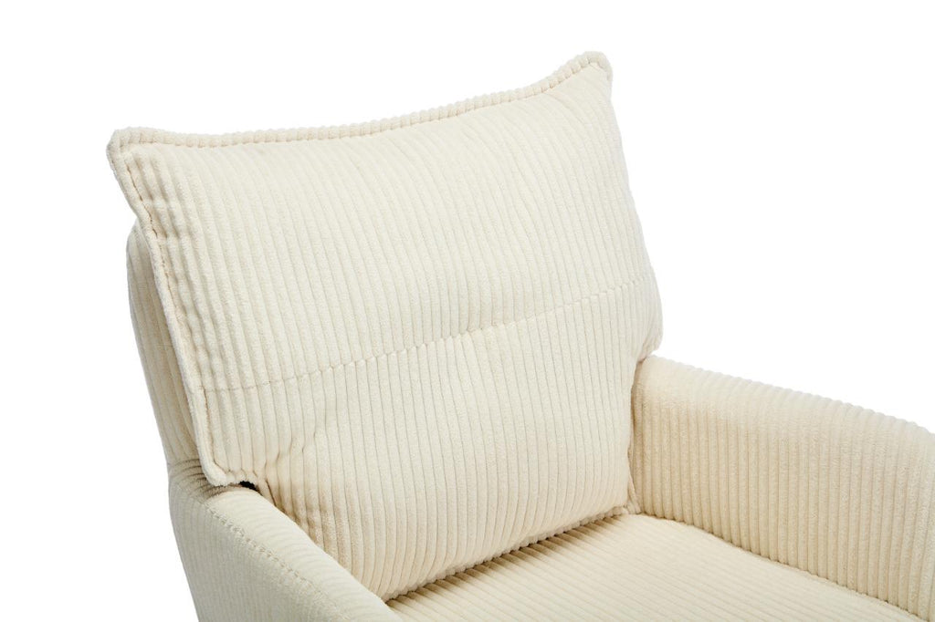 Gorilla Office - Ribbed Corduroy Office Chair - Ivory