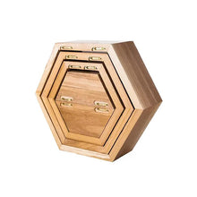 Load image into Gallery viewer, STORFEX Wooden Wall Mounted Hexagonal Floating Shelves