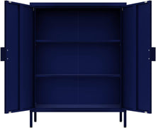 Load image into Gallery viewer, Fraser Country: Milan Metal Storage Cabinet 2 Swing Doors - Navy Blue