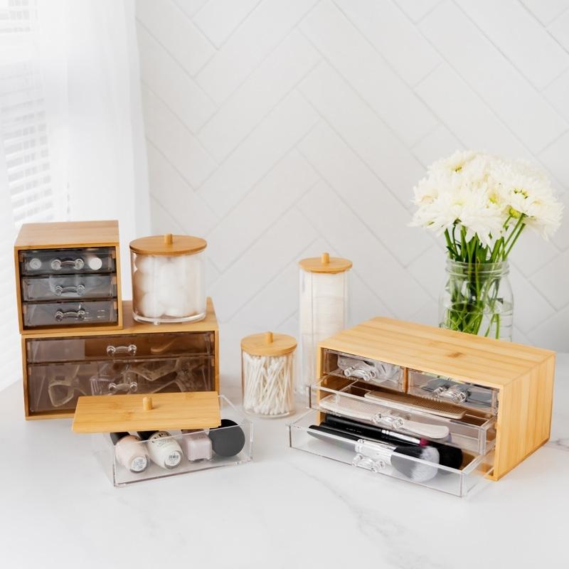 Seymours: Lyra Bamboo Clear 2 Drawer Storage