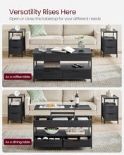 Load image into Gallery viewer, VASAGLE Coffee Table with Sliding Top - Black