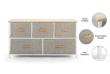 Load image into Gallery viewer, Ovela: 5 Drawer Storage Chest - Beige
