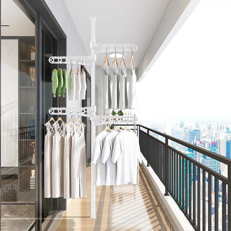 STORFEX 4-Tier Standing Clothes Drying Rack - White