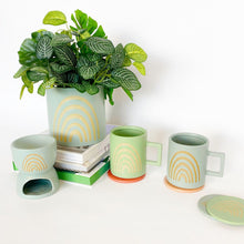 Load image into Gallery viewer, Urban Products: Shae Rainbow Mug - Green Blue (Set of 2)