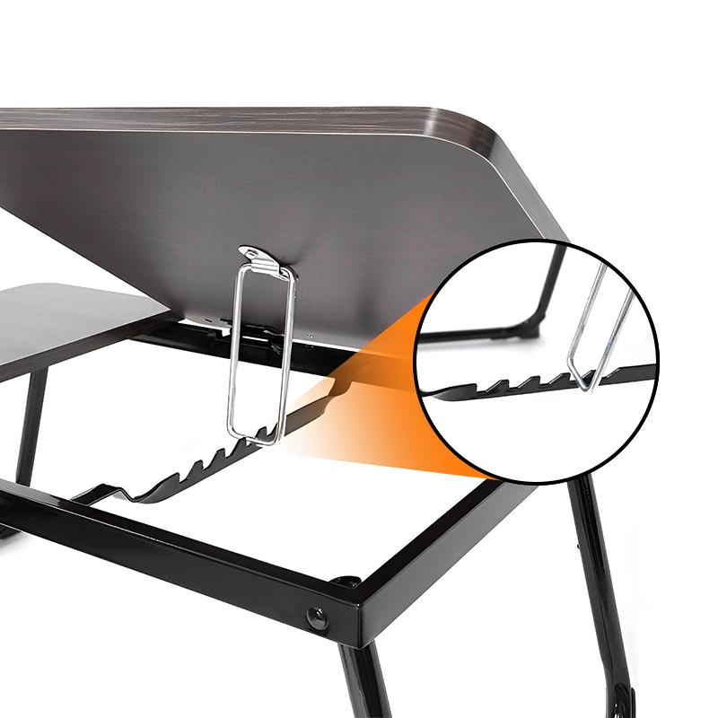 COMFEYA Adjustable Lap Desk with Cup Holder - Black