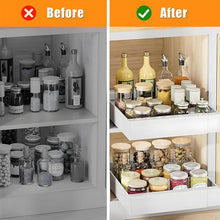 Load image into Gallery viewer, STORFEX Adjustable Width Retractable Kitchen Cabinet Drawer - White