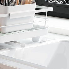 Load image into Gallery viewer, STORFEX Metal Kitchen Drying Rack with Cutlery Holder - White