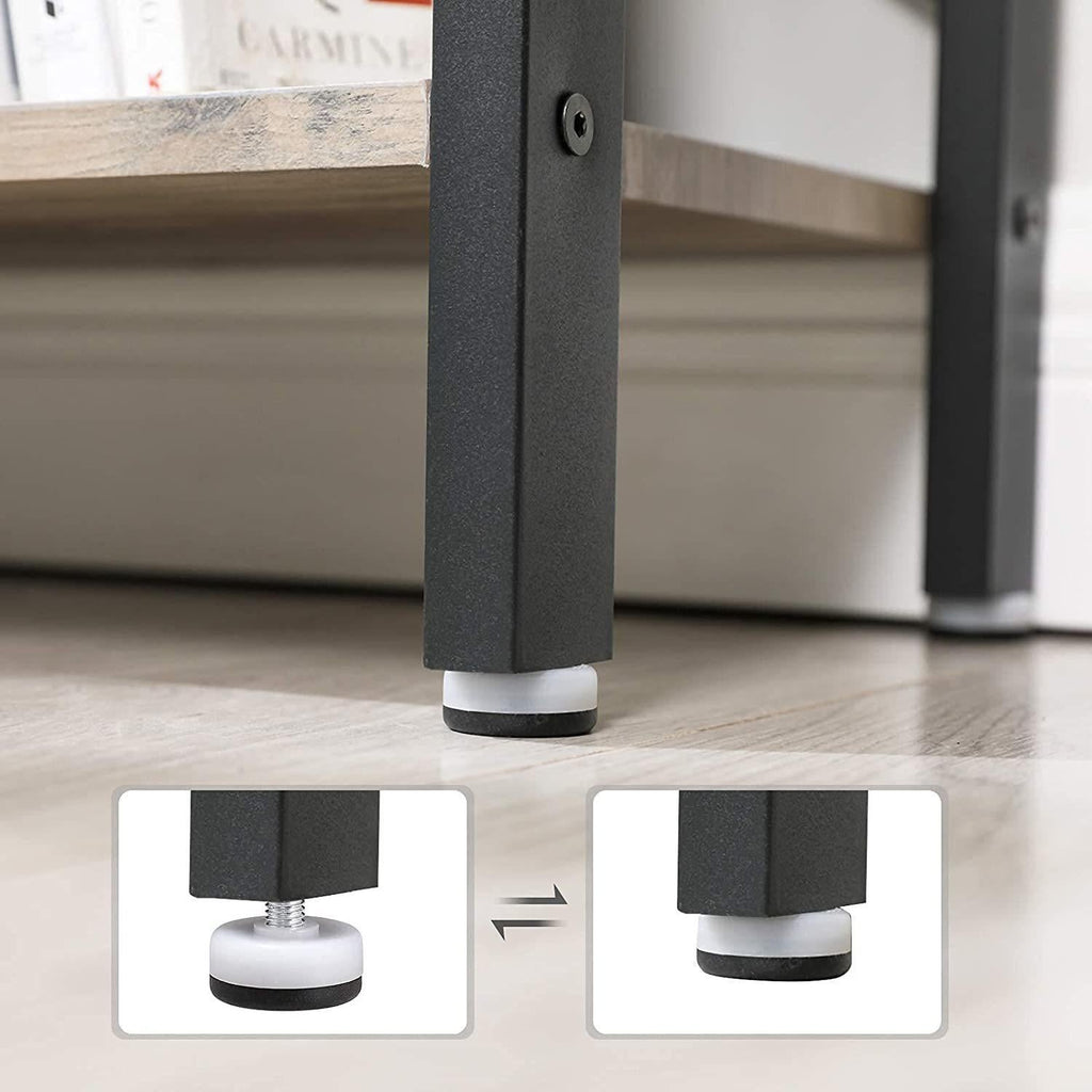 Vasagle : 4 Tiers Home Office Book Shelf - Greige and Black