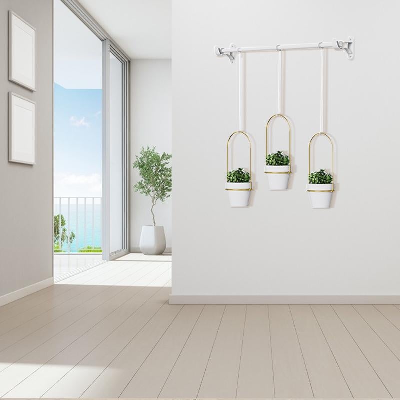 GREENYHAVEN Hanging Planter Set - White