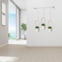 Load image into Gallery viewer, GREENYHAVEN Hanging Planter Set - White