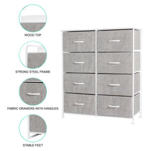Load image into Gallery viewer, Ovela: 8 Drawer Storage Chest - Light Grey &amp; White