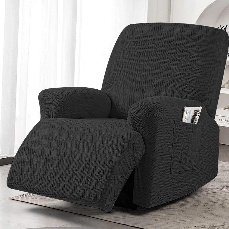 COMFEYA 1 Seater Recliner Cover for Lounge Chair - Black