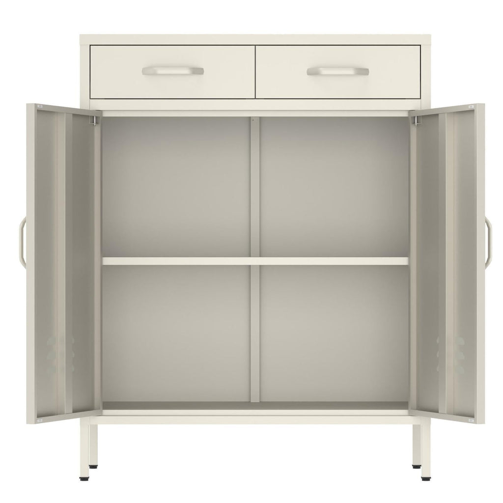Fraser Country Milan Metal Cabinet With Drawers - Cream