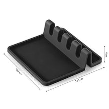 Load image into Gallery viewer, 2 Pack Kitchen Silicone Utensil Rest - Black