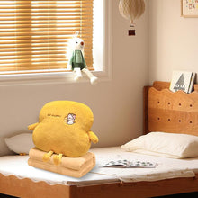 Load image into Gallery viewer, COMFEYA 2-in-1 Soft Plush Blanket Pillow - Yellow