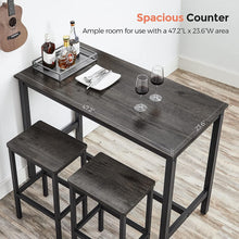 Load image into Gallery viewer, Vasagle Dining Bar Table Set - Dark Grey