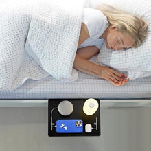 Load image into Gallery viewer, STORFEX 2 Pack Bed Side Table Tray Organizer - Black