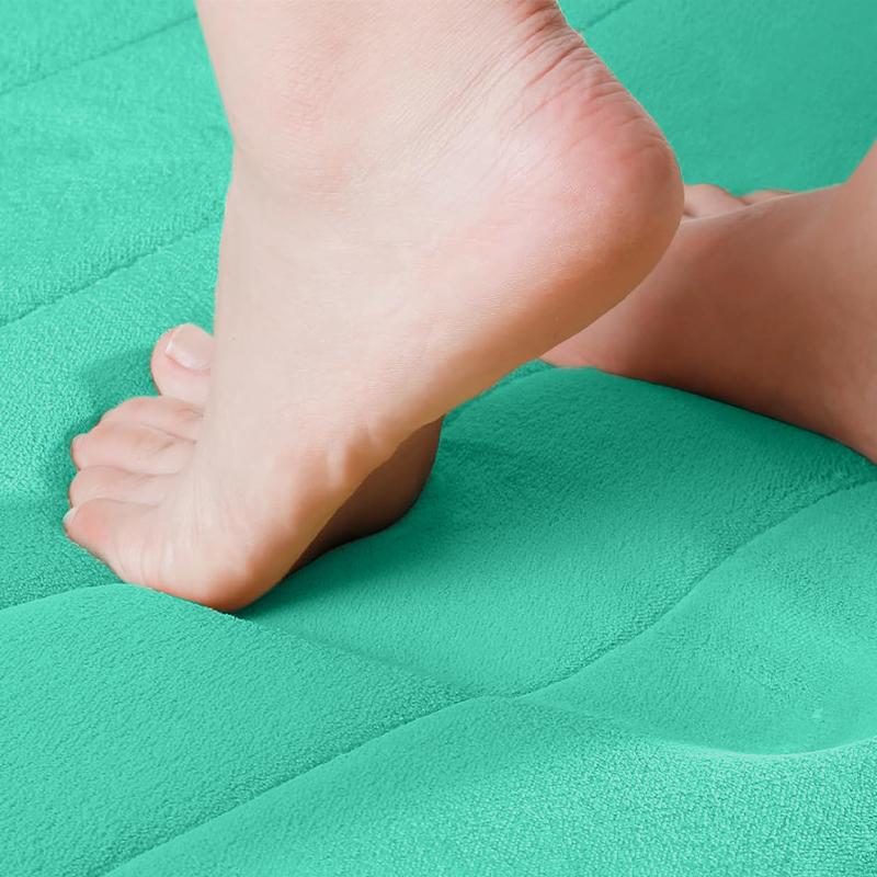 COMFEYA 2 Pack Bath Mat Set - Green