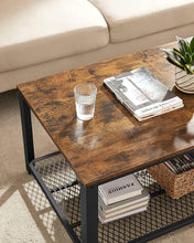 Load image into Gallery viewer, Vasagle Industrial Coffee Table - Rustic Brown