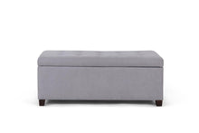 Load image into Gallery viewer, Shangri-La Storage Ottoman (Ash Grey)