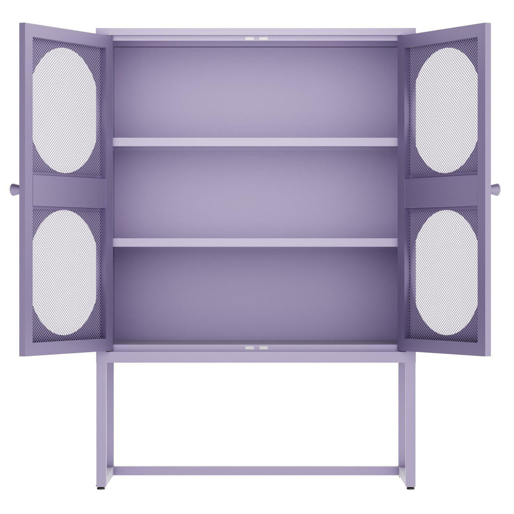 Fraser Country Milan Metal Cabinet With Two Mesh Doors - Purple
