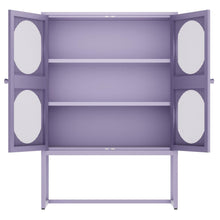 Load image into Gallery viewer, Fraser Country Milan Metal Cabinet With Two Mesh Doors - Purple