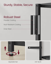 Load image into Gallery viewer, VASAGLE 5-Tier Corner Shelf with Storage - Black