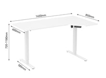 Load image into Gallery viewer, Fraser Country: 1450 x 600 x 850mm Standing Desk White