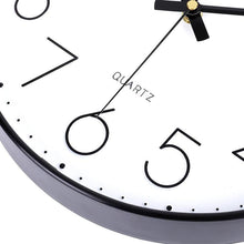 Load image into Gallery viewer, Battery Powered No-Tick Wall Clock - Black