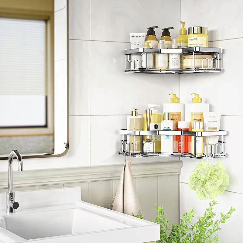 STORFEX 3-Pack Corner Shower Caddy Organizer Shelves Storage Rack