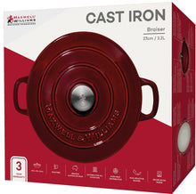 Load image into Gallery viewer, Maxwell &amp; Williams: Cast Iron Braiser - Merlot (27cm/3.3L)