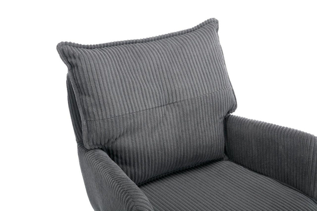 Gorilla Office - Ribbed Corduroy Office Chair - Grey