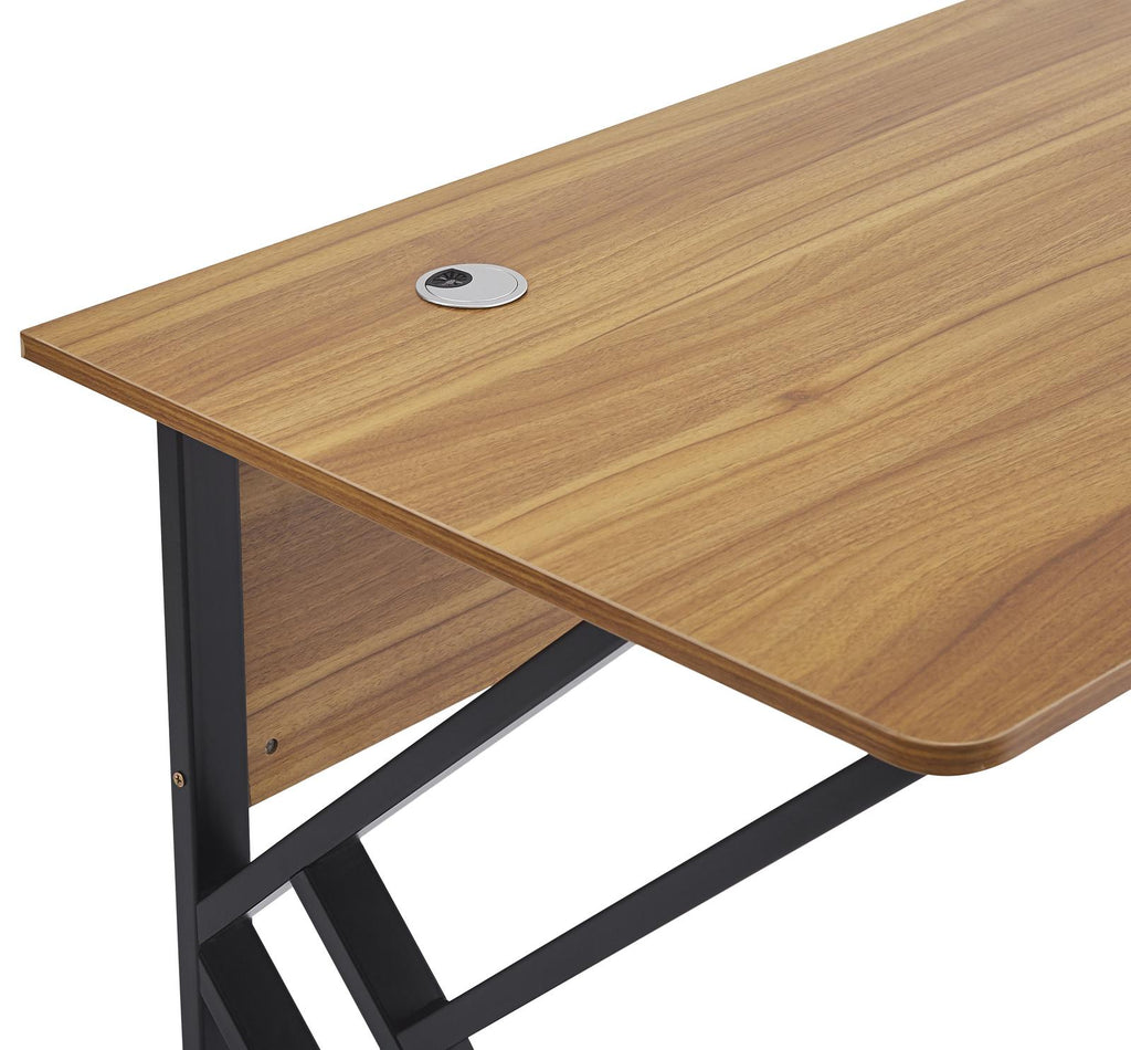 Gorilla Office: Ziggy Study Desk Black & Walnut