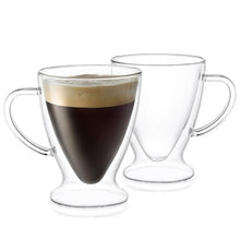 Load image into Gallery viewer, OZZYCOOK Double Wall Glass Coffee Cup Set of 4