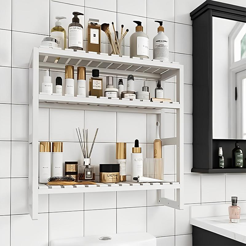 STORFEX 3-Tier Adjustable Bathroom Floating Organizer - White
