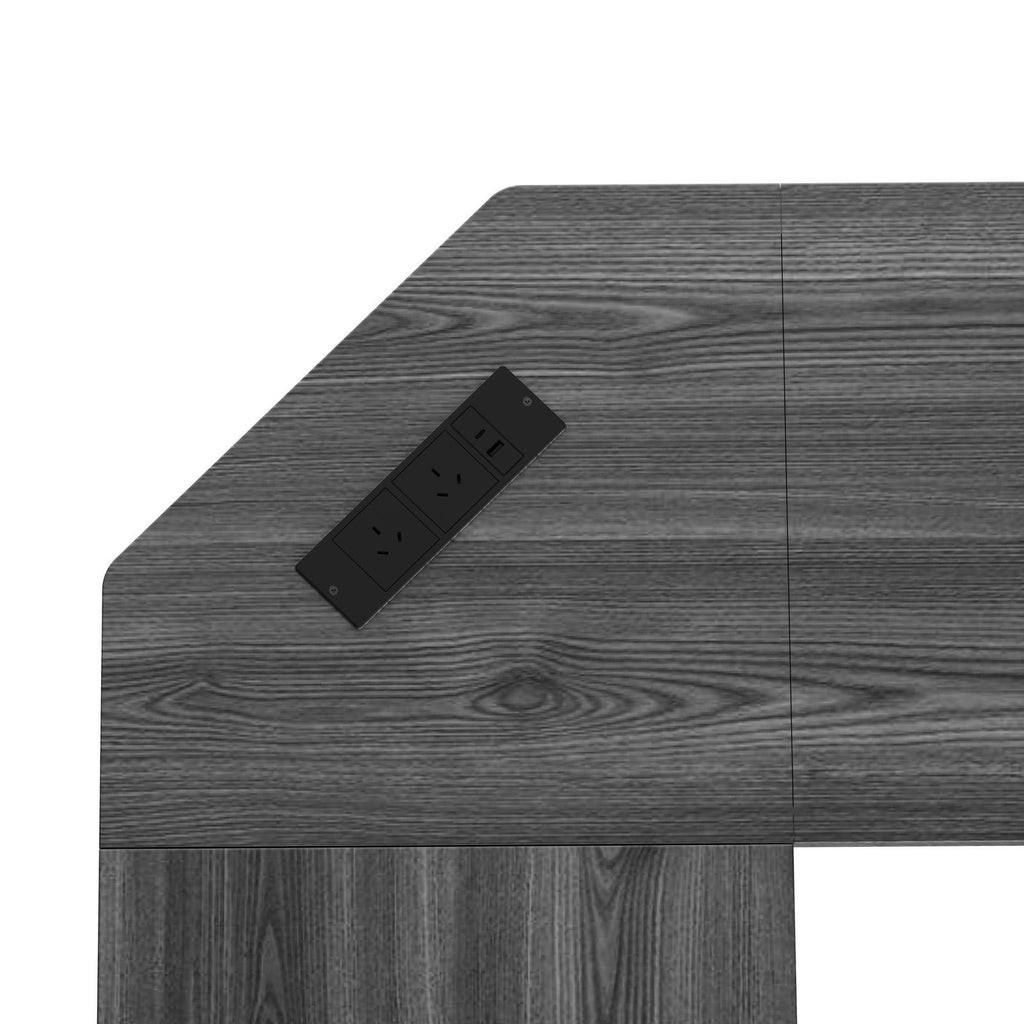 Fraser Country: 1200x450x730mm Corner Desk with USB Outlet