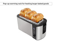 Load image into Gallery viewer, Kogan 4 Slice Long Slot Stainless Steel Toaster