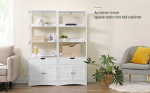 Load image into Gallery viewer, Vasagle Soglio Free Standing Storage Cabinet With 3 Open Shelves